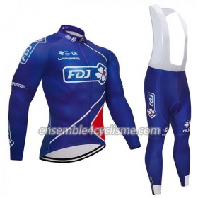 Tenue Maillot M/L + Collant à Bretelles 2018 FDJ N002